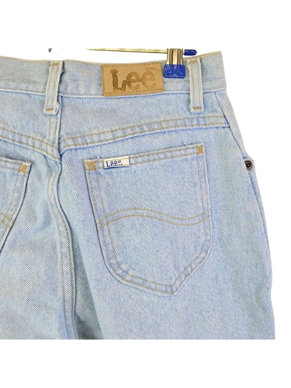 Lee Jeans 27 X 30 Vintage 90s Light Wash Denim High Rise Straight Leg Child 16 - Picture 15 of 16